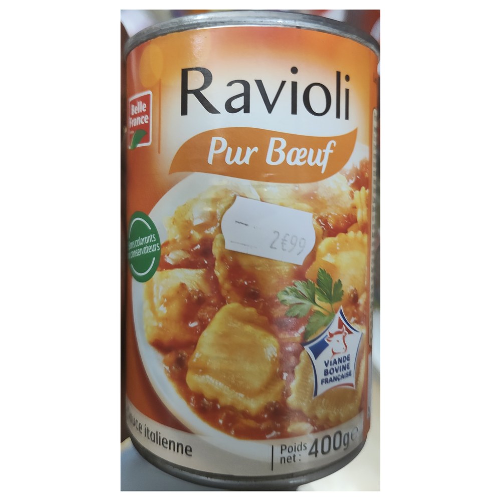 Belle France Ravioli Pur Boeuf 400g