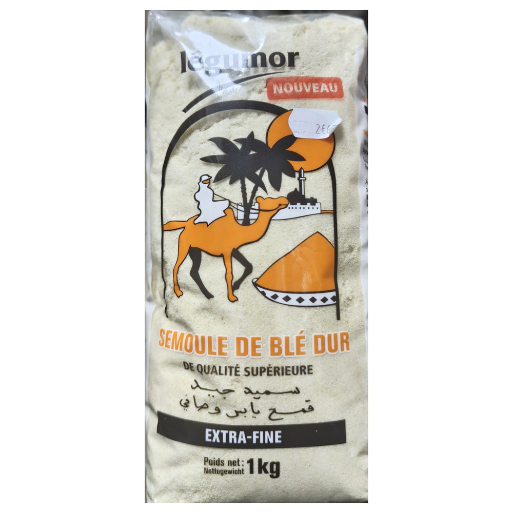 Legumor Semoule de Ble Dur Extra-Fine 1kg