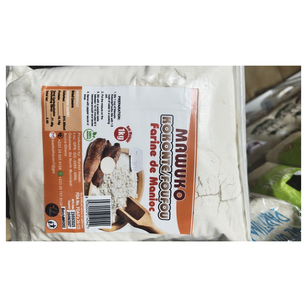 Mawuko Kokonte Foufou Farine de Manioc 1kg