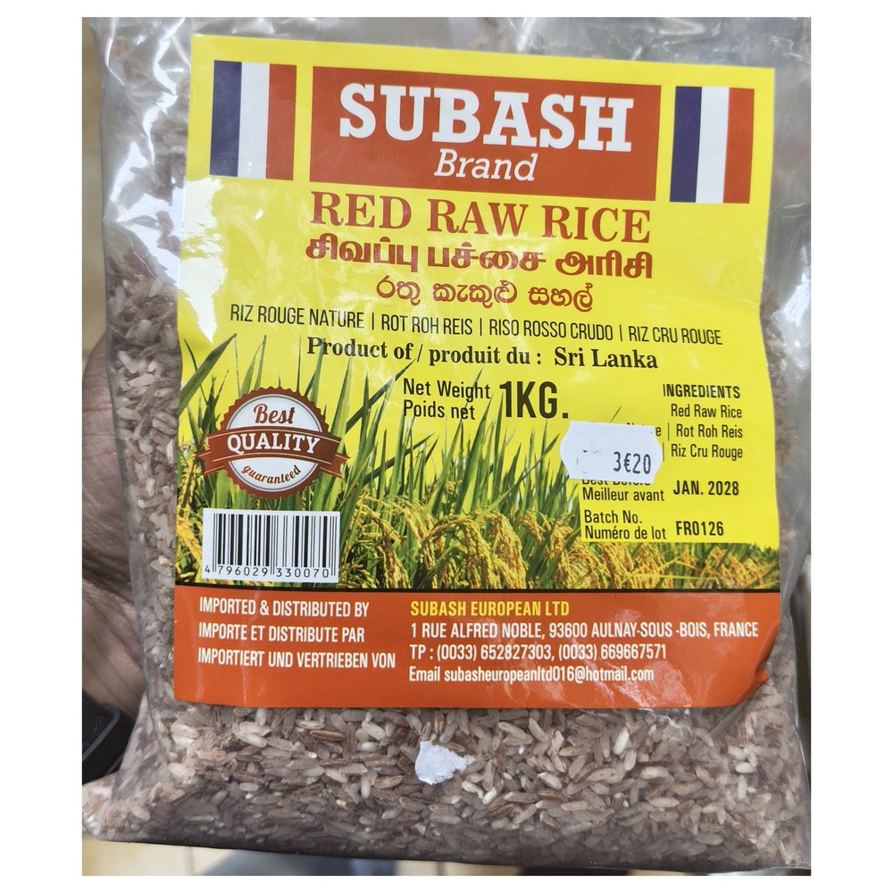 Subash Red Raw Rice 1kg